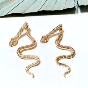 Gold Snake Earrings N1448
